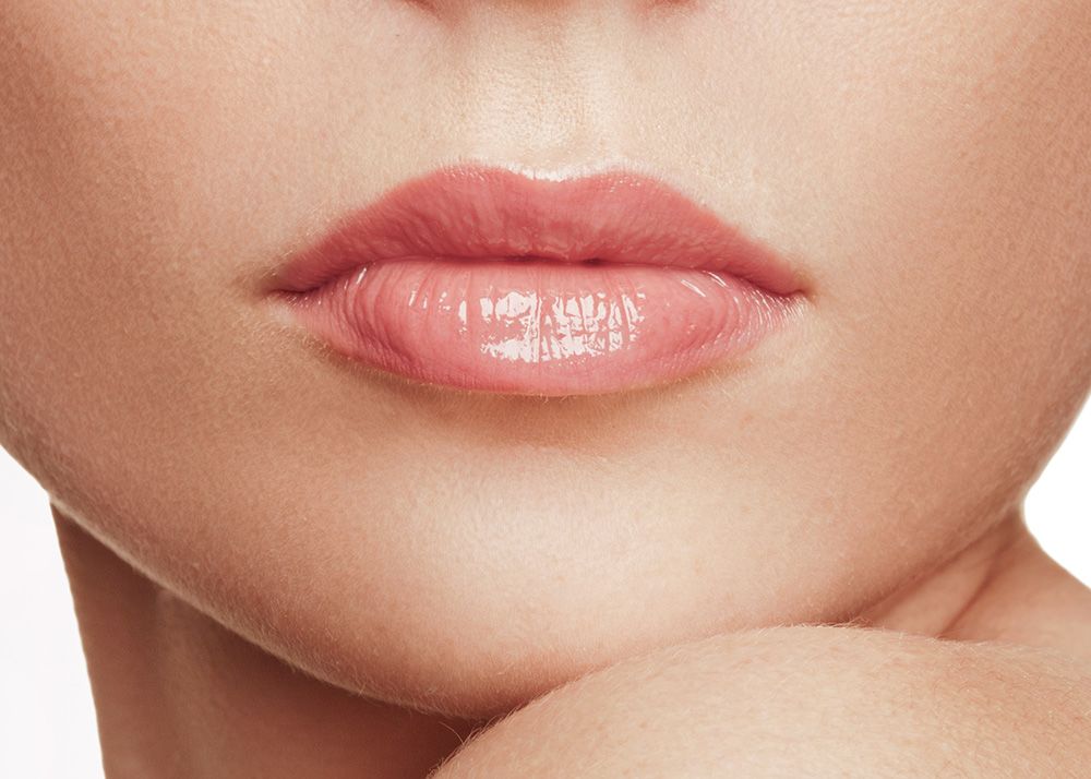Close up of woman's lips